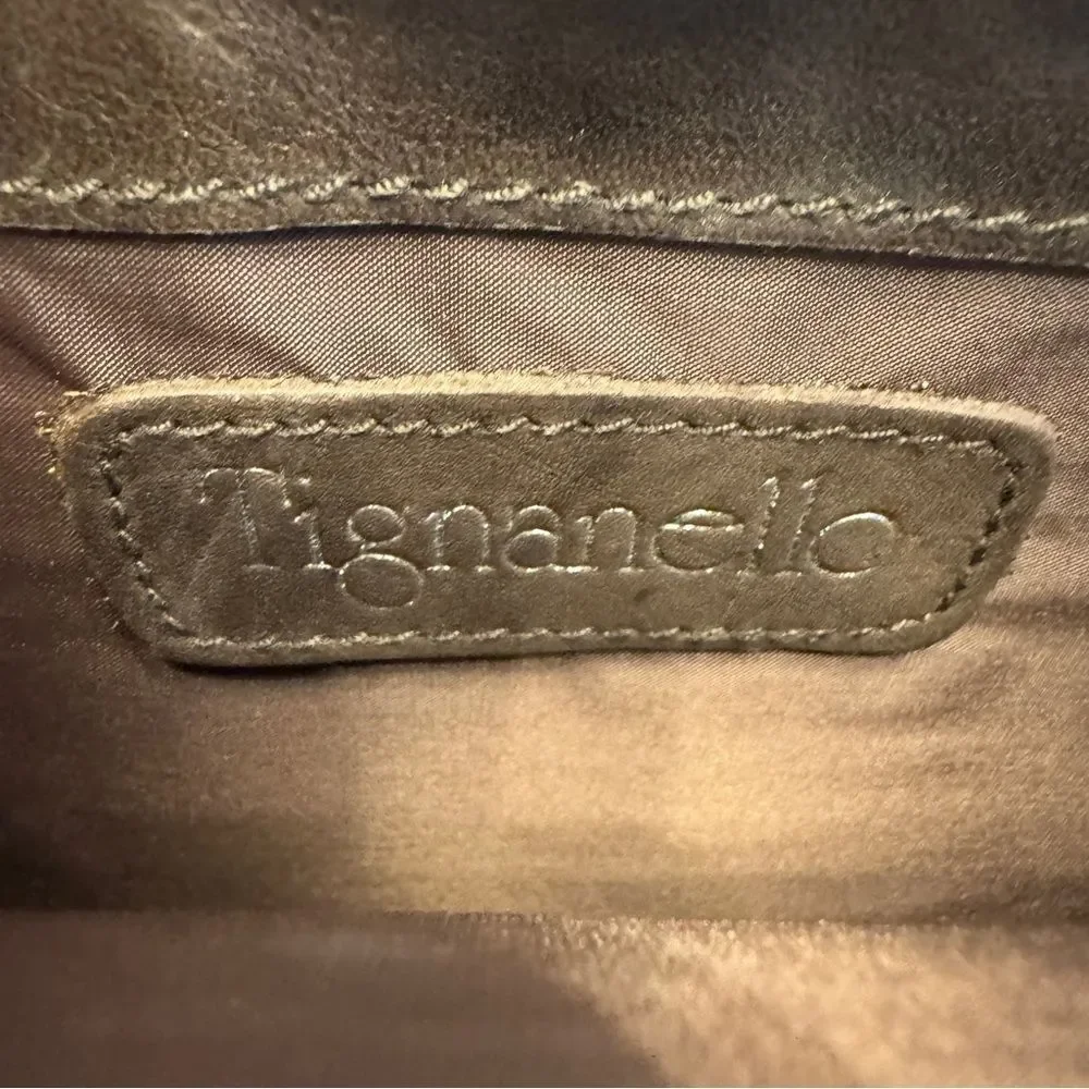 Tignanello Brown Leather Laptop Portfolio Briefcase Bag Unisex, envelope style